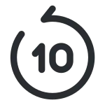 Backward 10 Seconds SVG Icon